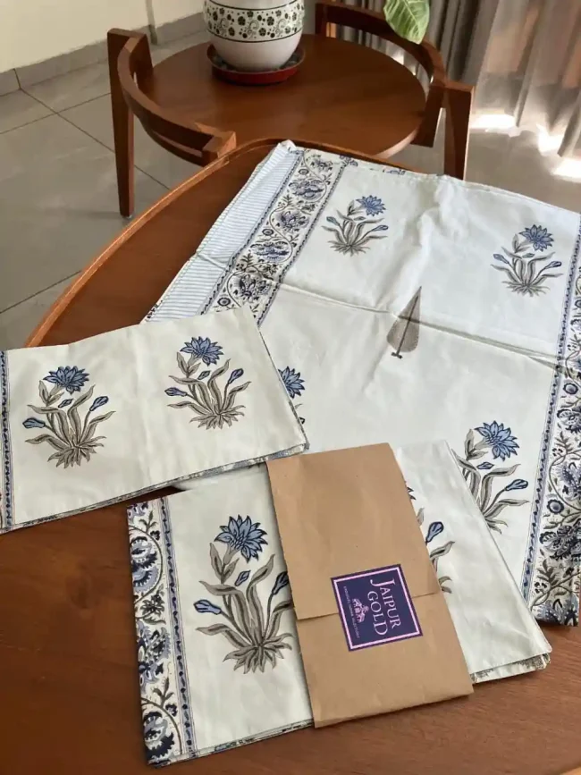 Premium Handblocked Bed Sheet - King Size (90 x 108)
