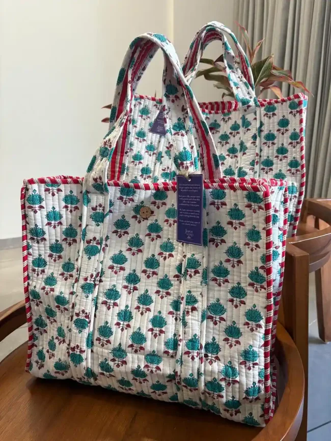 Tote Bags with Button Closure