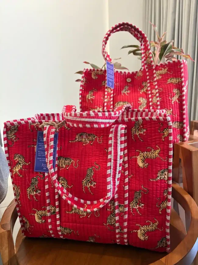 Tote Bags with Button Closure