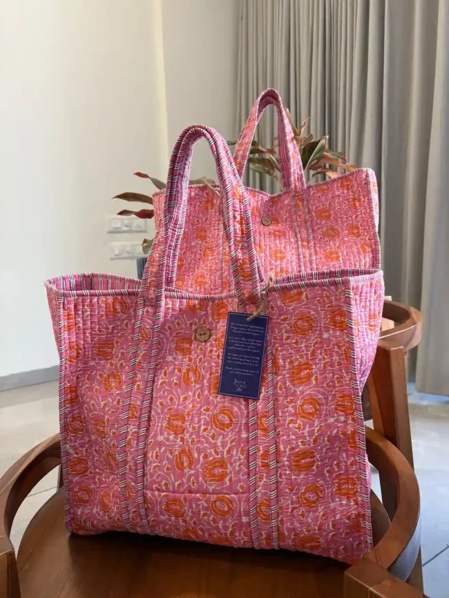 Tote Bags with Button Closure