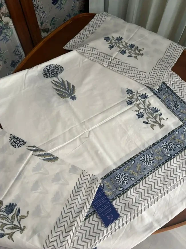 Premium Handblocked Bed Sheet - Super King Size (108 x 108)