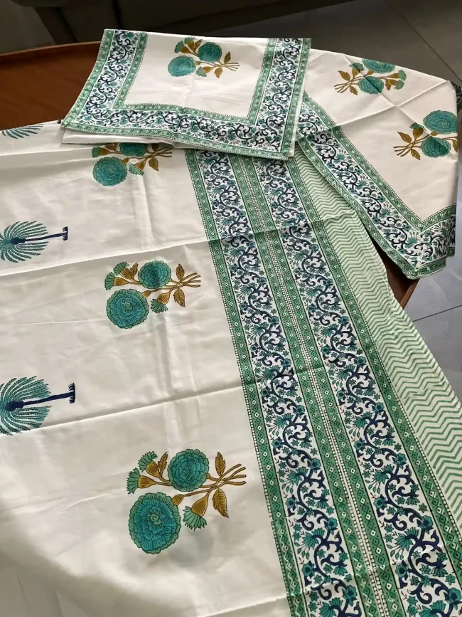 Premium Handblocked Bed Sheet - Super King Size (108 x 108)