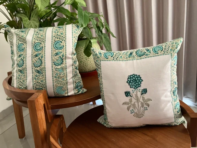 Handblocked Cushion Covers - Image 2