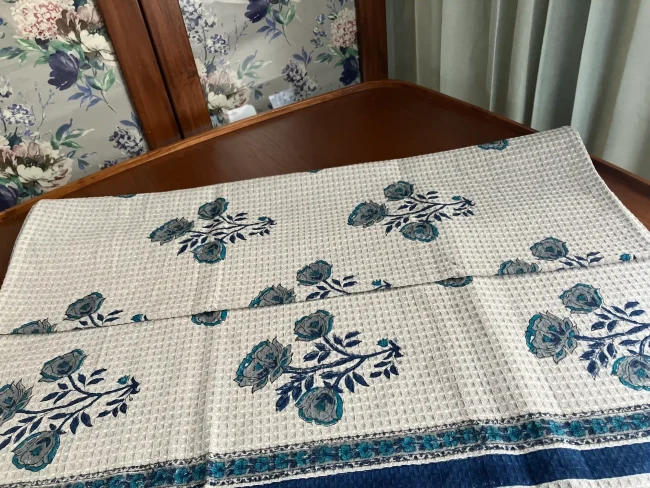 Handblocked Cotton Bath Towels - Image 5