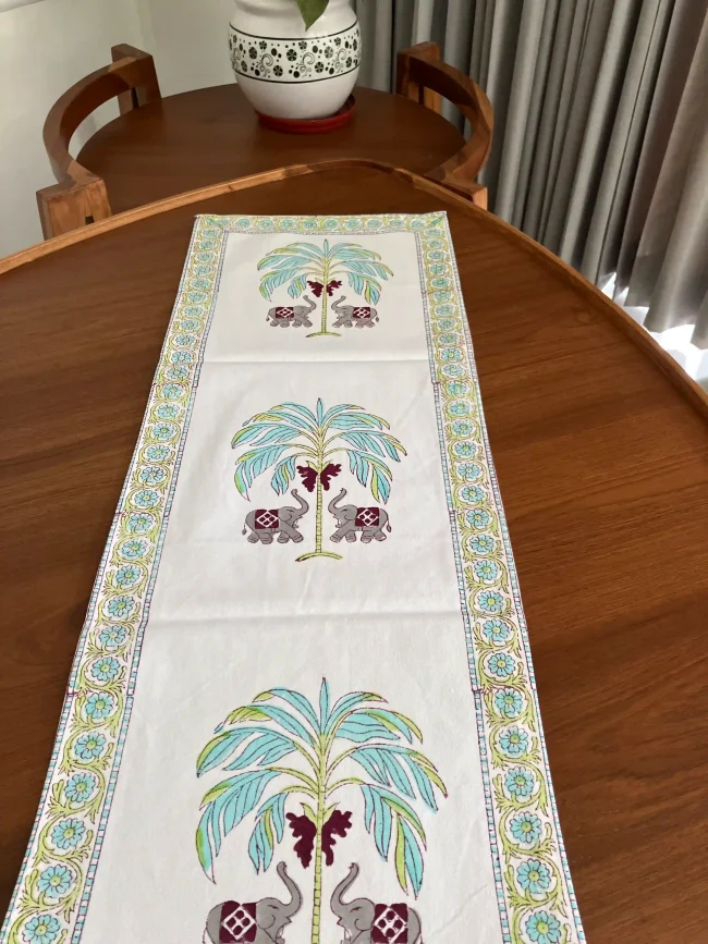 Handblocked Table Runners