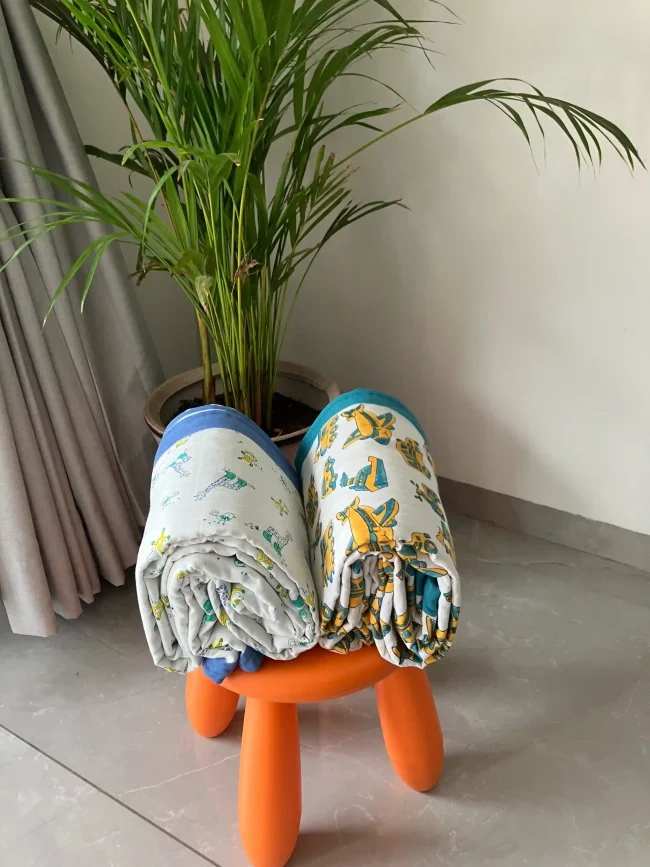 Handblocked Cotton Dohars - Playful Prints - Image 3
