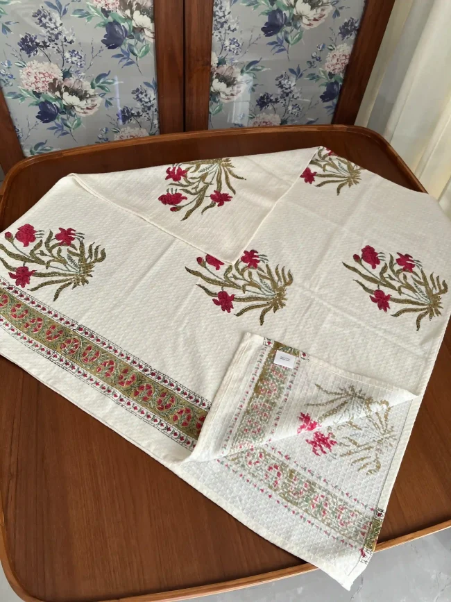 Handblocked Cotton Bath Towels - Image 2