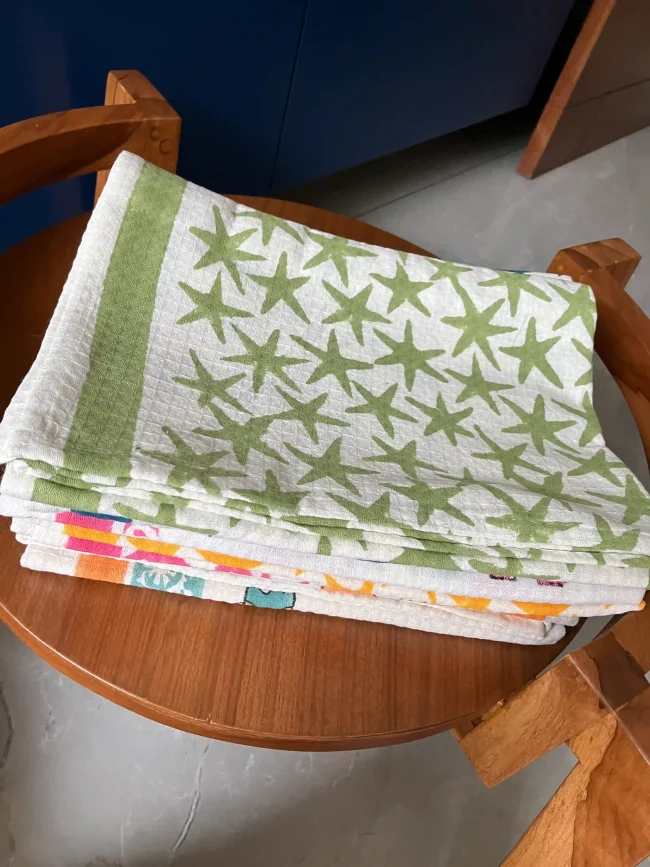 Kids Print Cotton Towels - Handblocked - Image 2