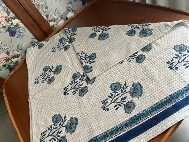 Handblocked Cotton Bath Towels - Image 2