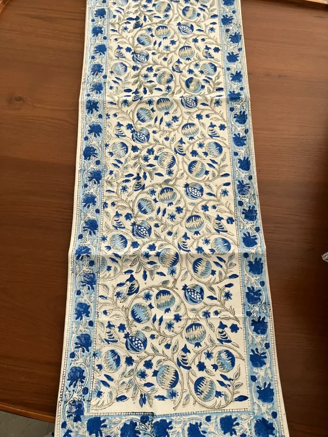 Handblocked Table Runners