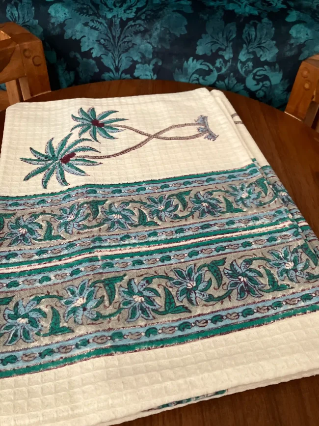 Handblocked Cotton Bath Towels