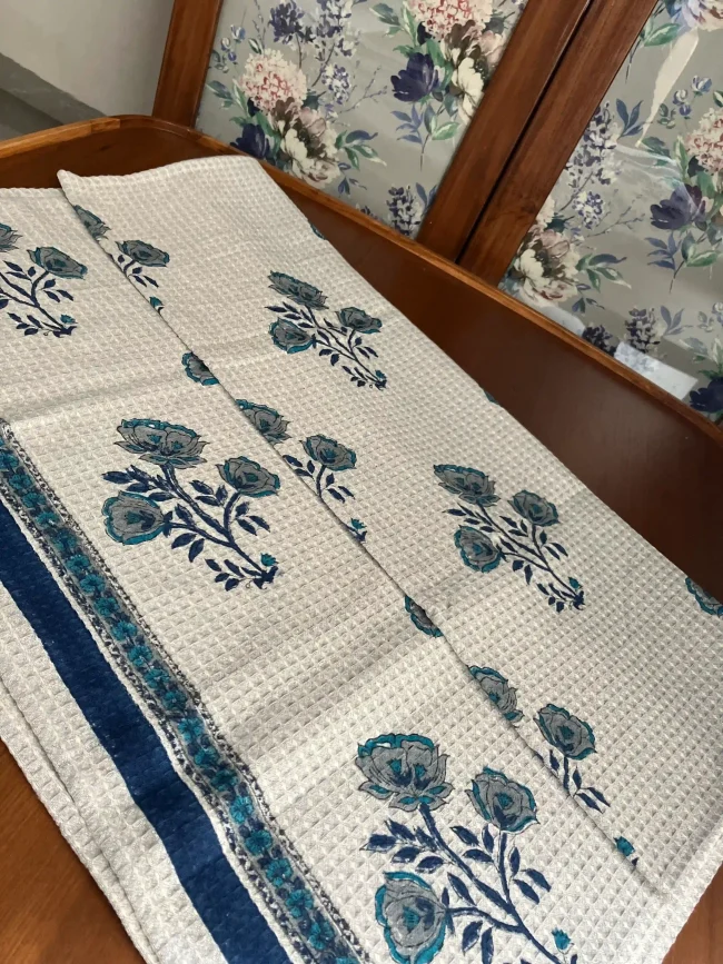 Handblocked Cotton Bath Towels - Image 4