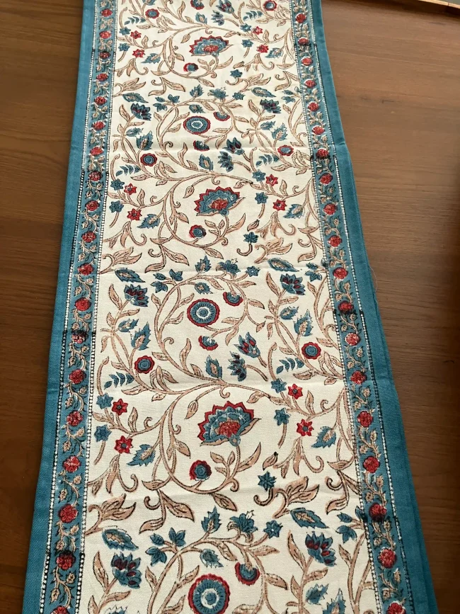 Handblocked Table Runners